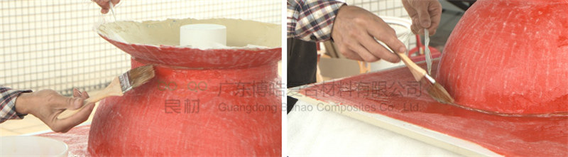 玻璃鋼模具增強(qiáng)層制作:單絲法